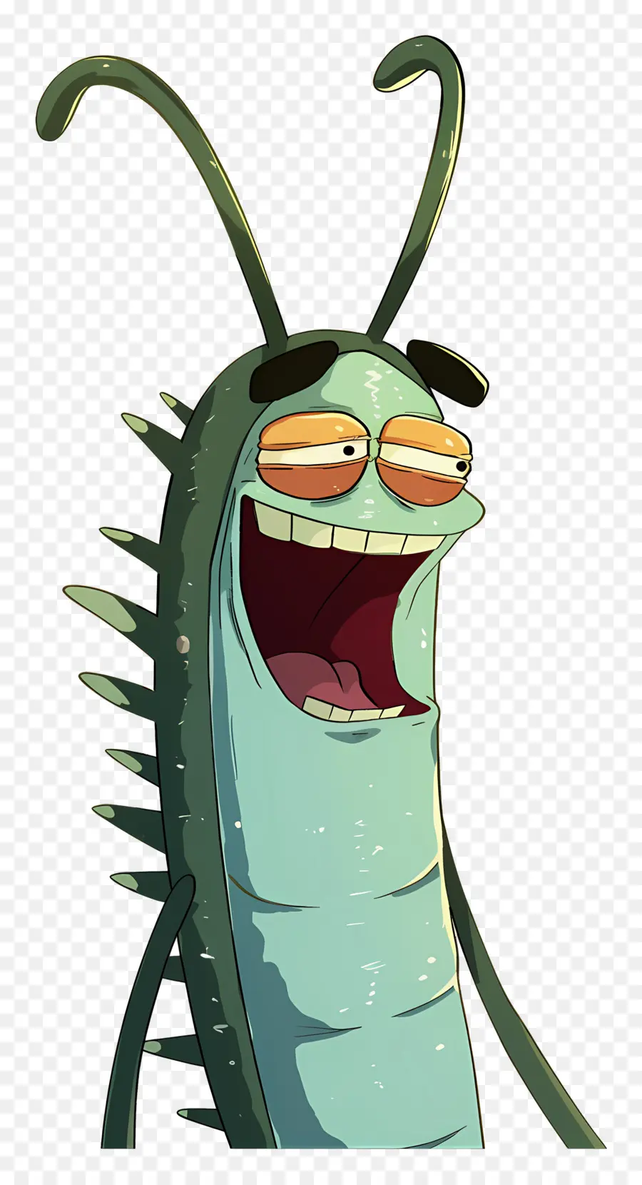 Plankton，Yeşil çizgi Film Karakteri PNG