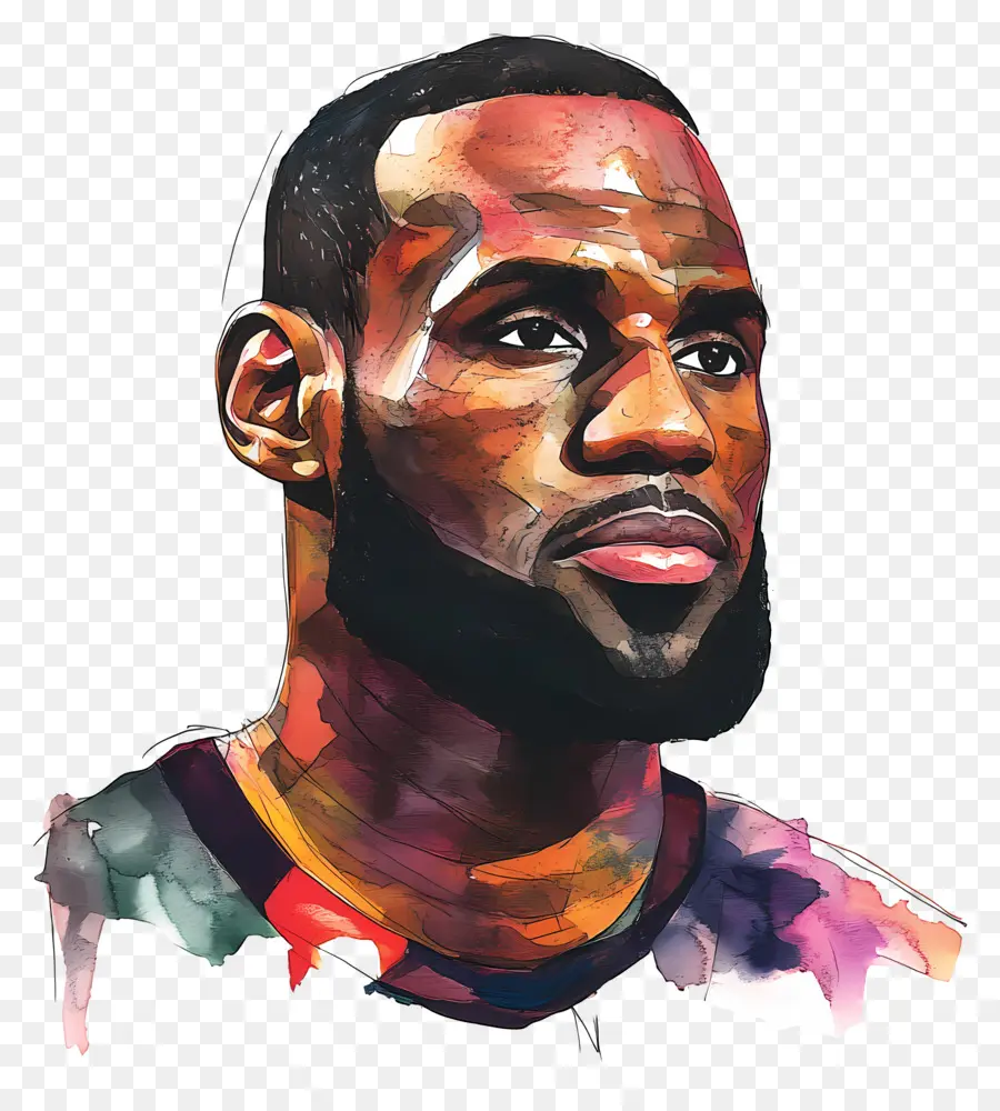 Lebron James，Portre Illüstrasyonu PNG