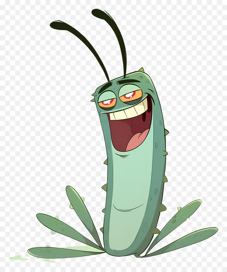 Plankton，Yeşil çizgi Film Karakteri PNG