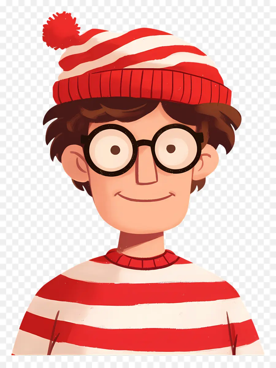 Waldo，Çizgili Gömlek Karakteri PNG