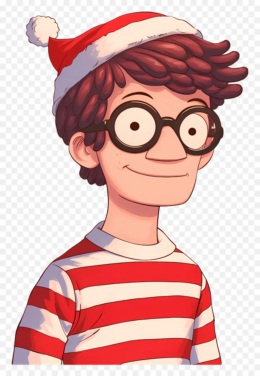 Waldo，Çizgili Gömlek Karakteri PNG