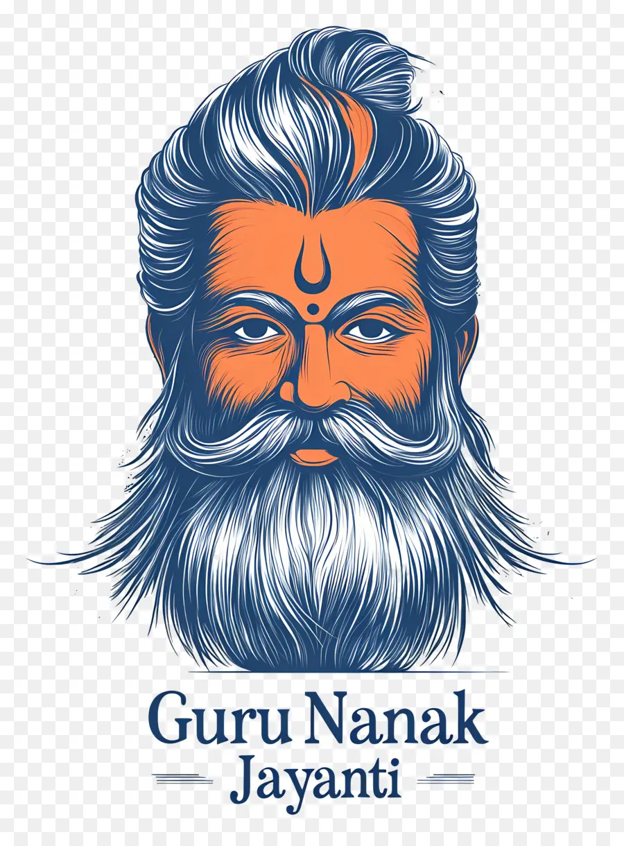 Guru Nanak Jayanti，Guru Nanak'ın Portresi PNG