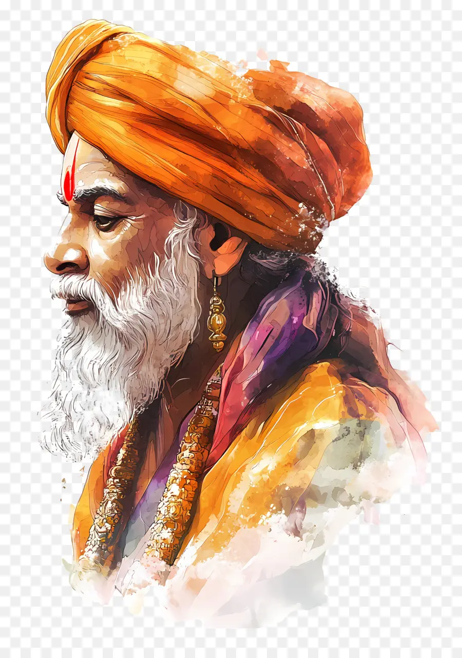 Guru Nanak Jayanti，Bilge Yaşlı Adam PNG