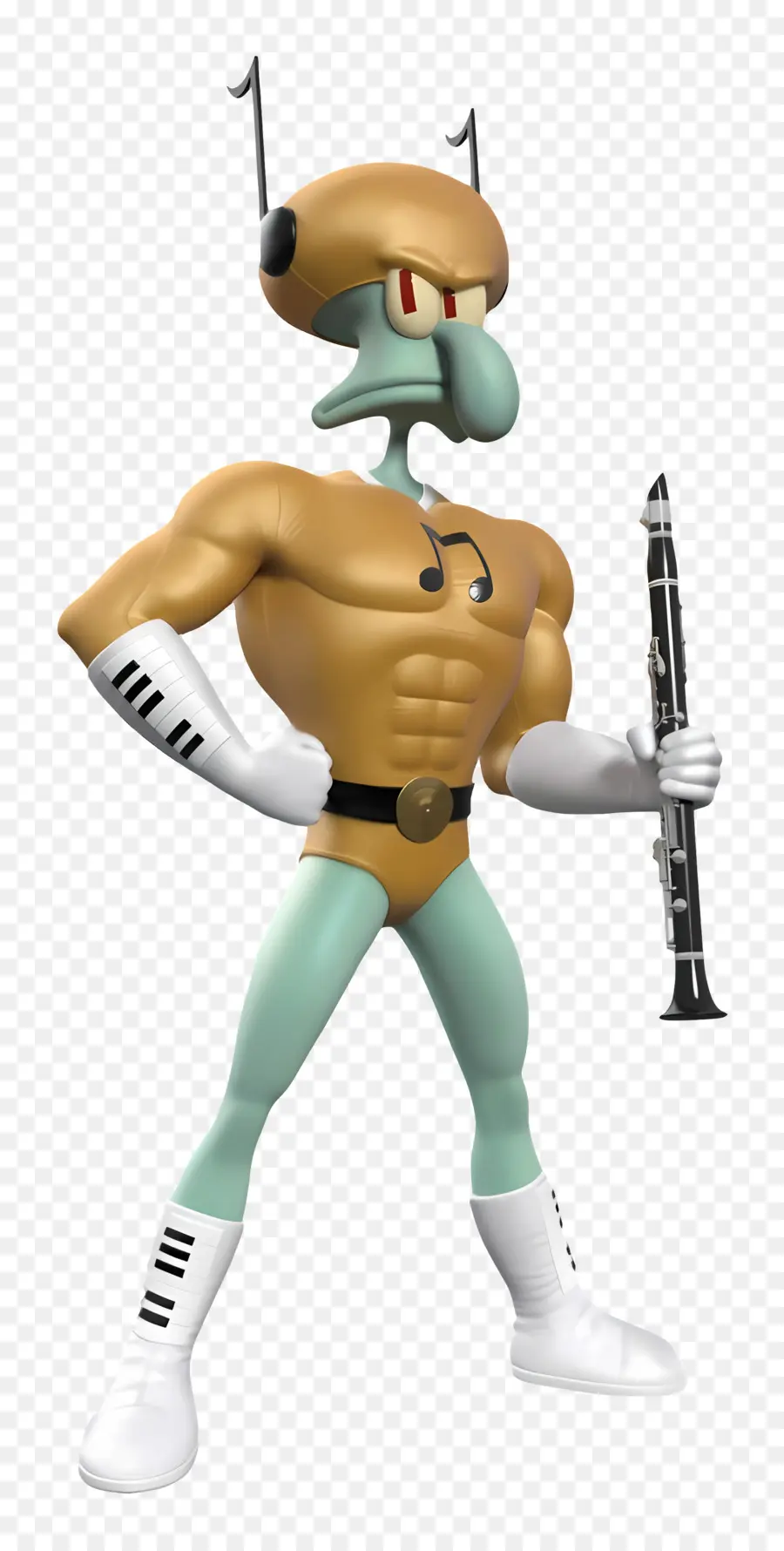 Kalamar Dokunaçları，Süper Kahraman Squidward PNG