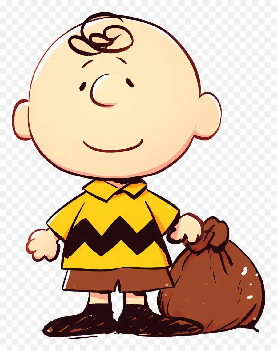 Charlie Brown，Çantalı çizgi Film çocuğu PNG