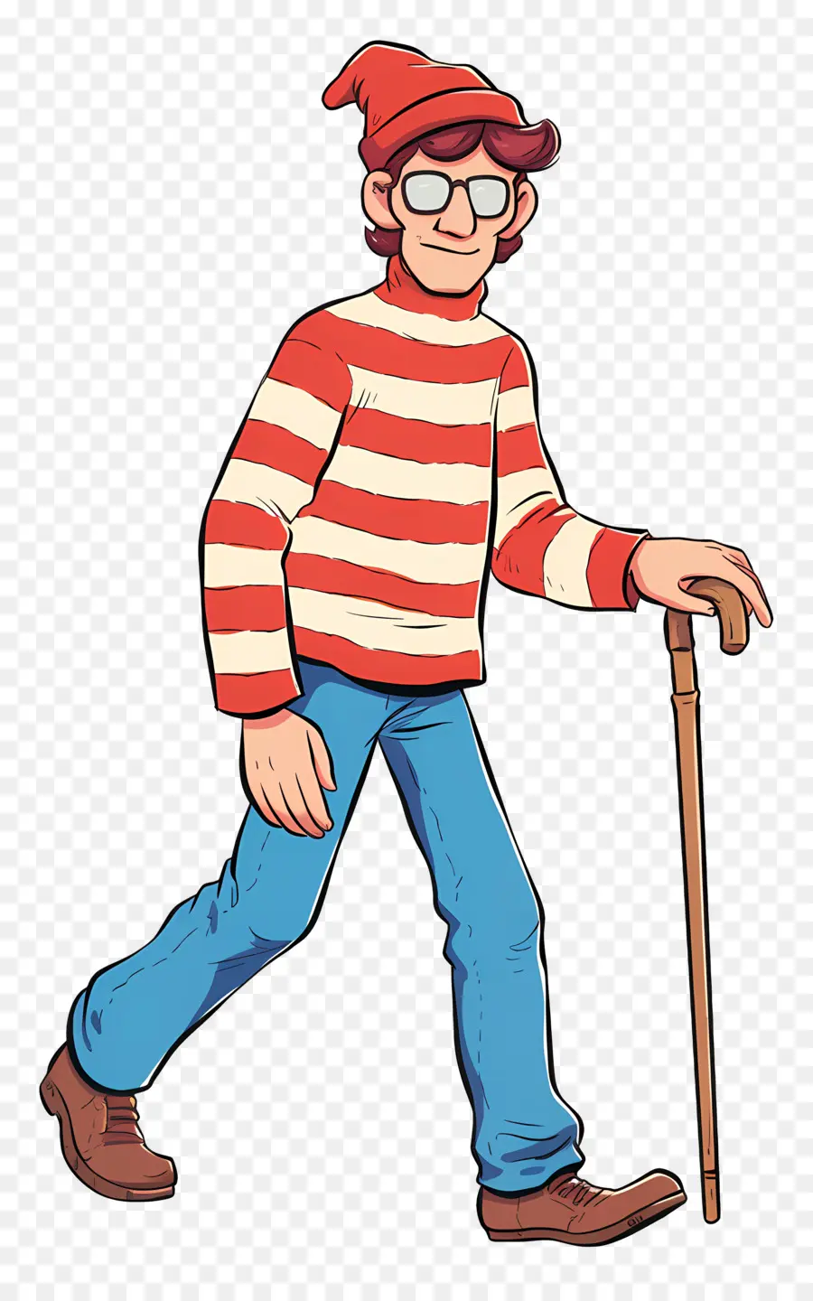 Waldo，Çizgili Gömlek Karakteri PNG