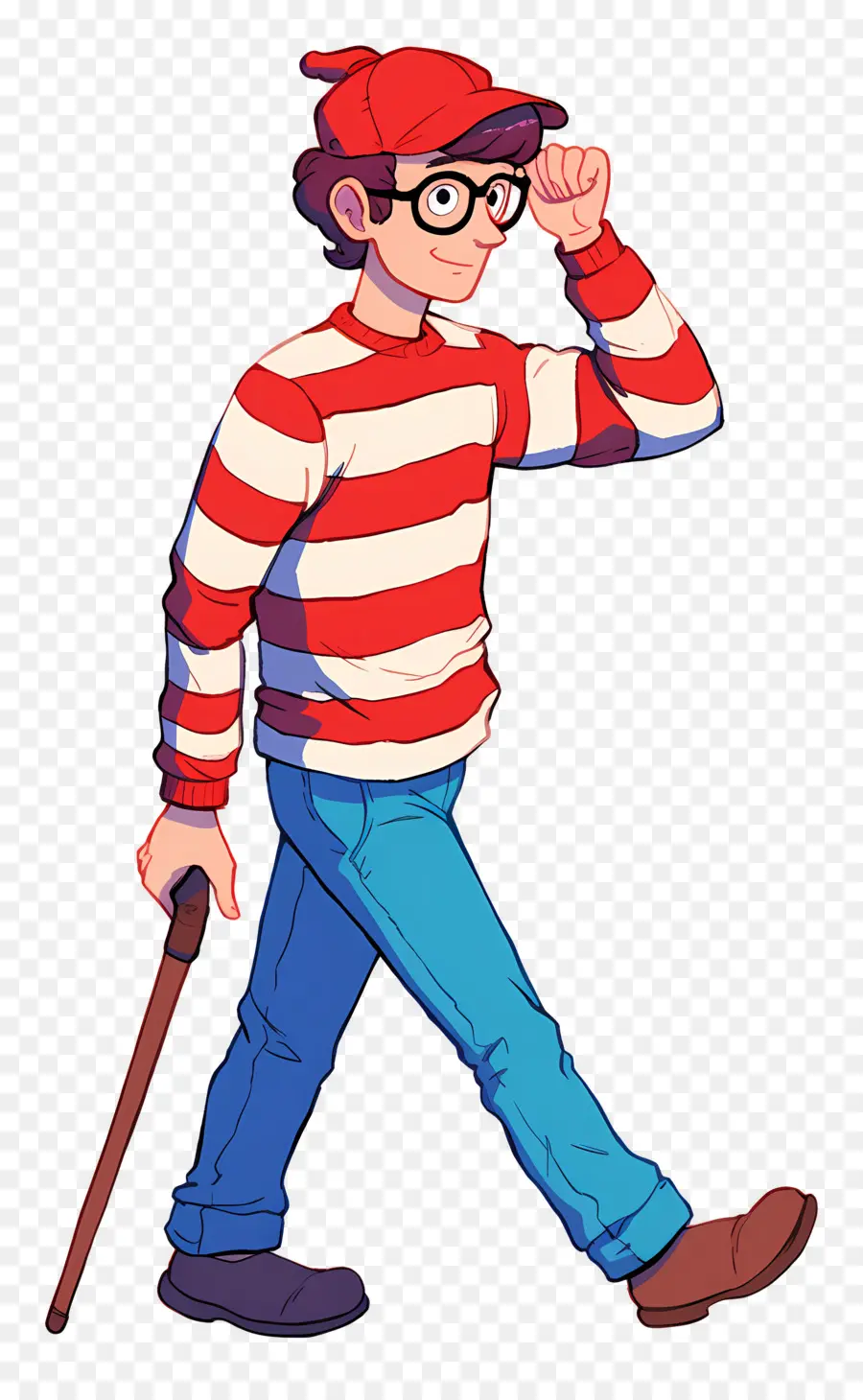 Waldo，Çizgili Gömlek Karakteri PNG