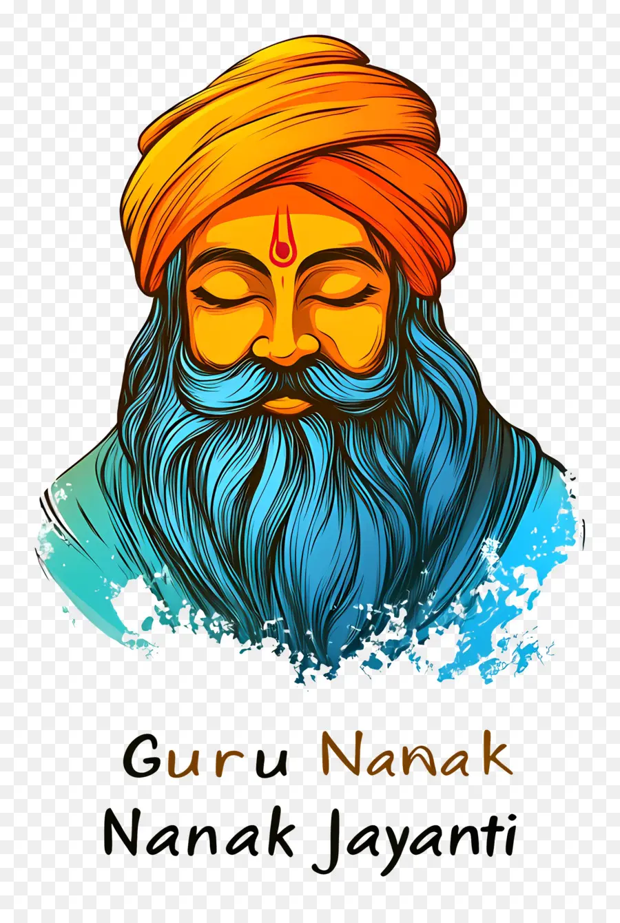 Guru Nanak Jayanti，Renkli Guru Nanak PNG