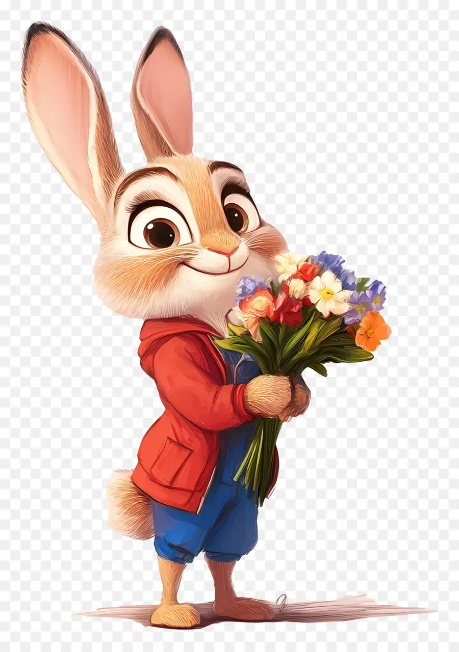 Judy Hopps，Tavşan çiçekli PNG