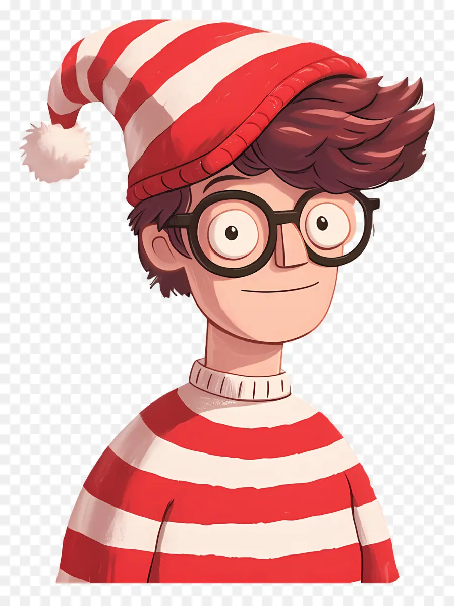 Waldo，Çizgili Gömlek Karakteri PNG