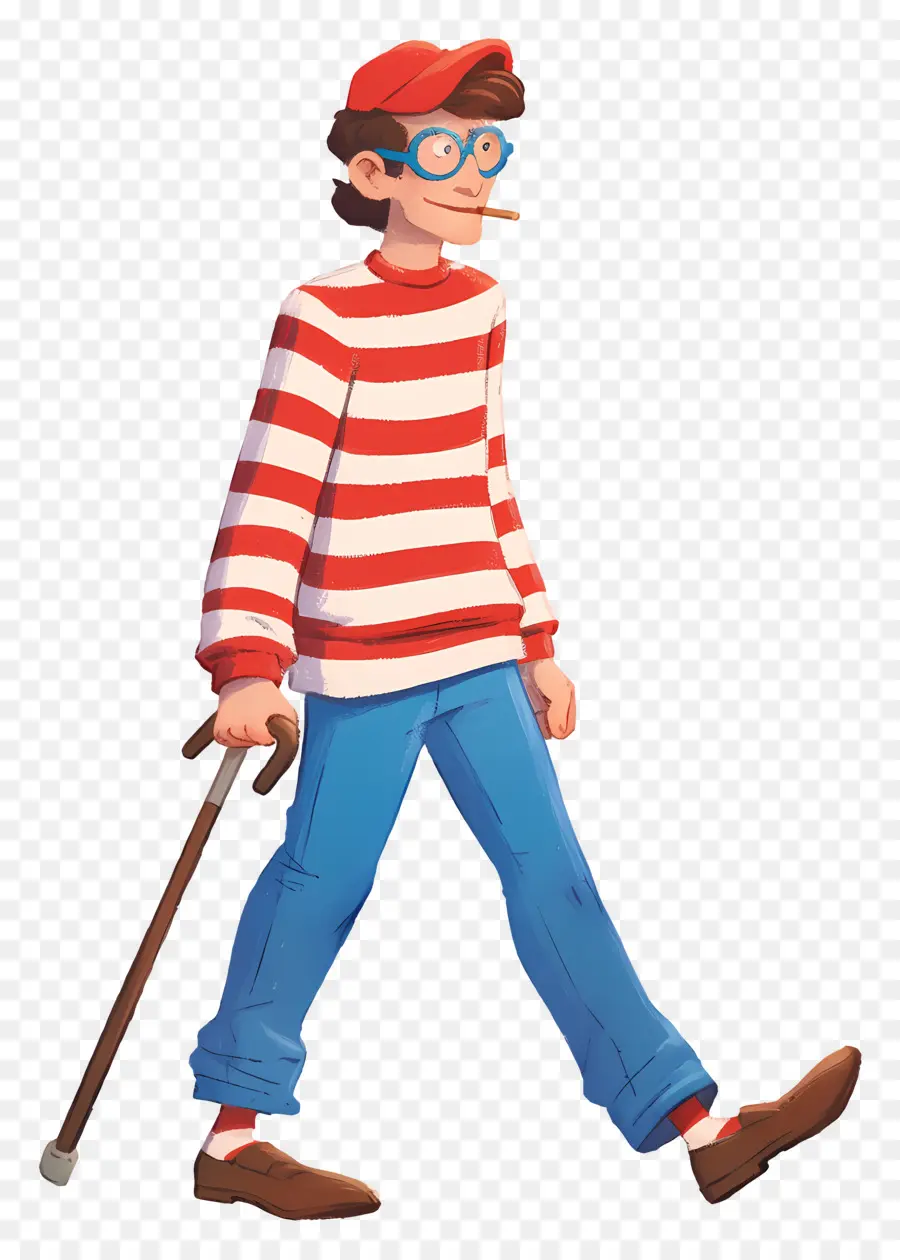 Waldo，Çizgili Gömlek Karakteri PNG