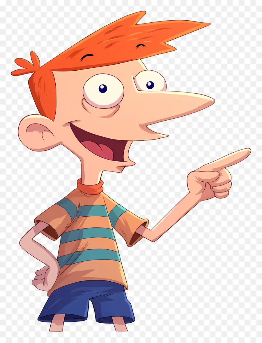 Phineas Flynn，Turuncu Saçlı çizgi Film çocuğu PNG