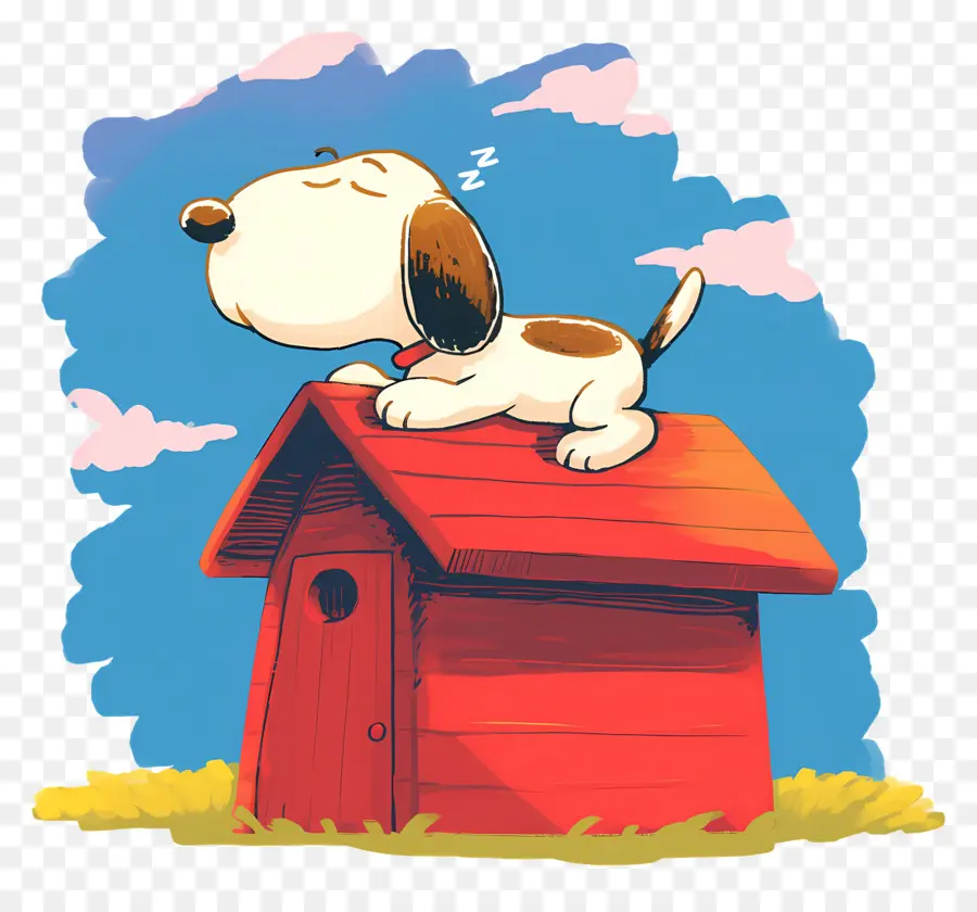 Snoopy Uyuyor，Karikatür Köpek PNG