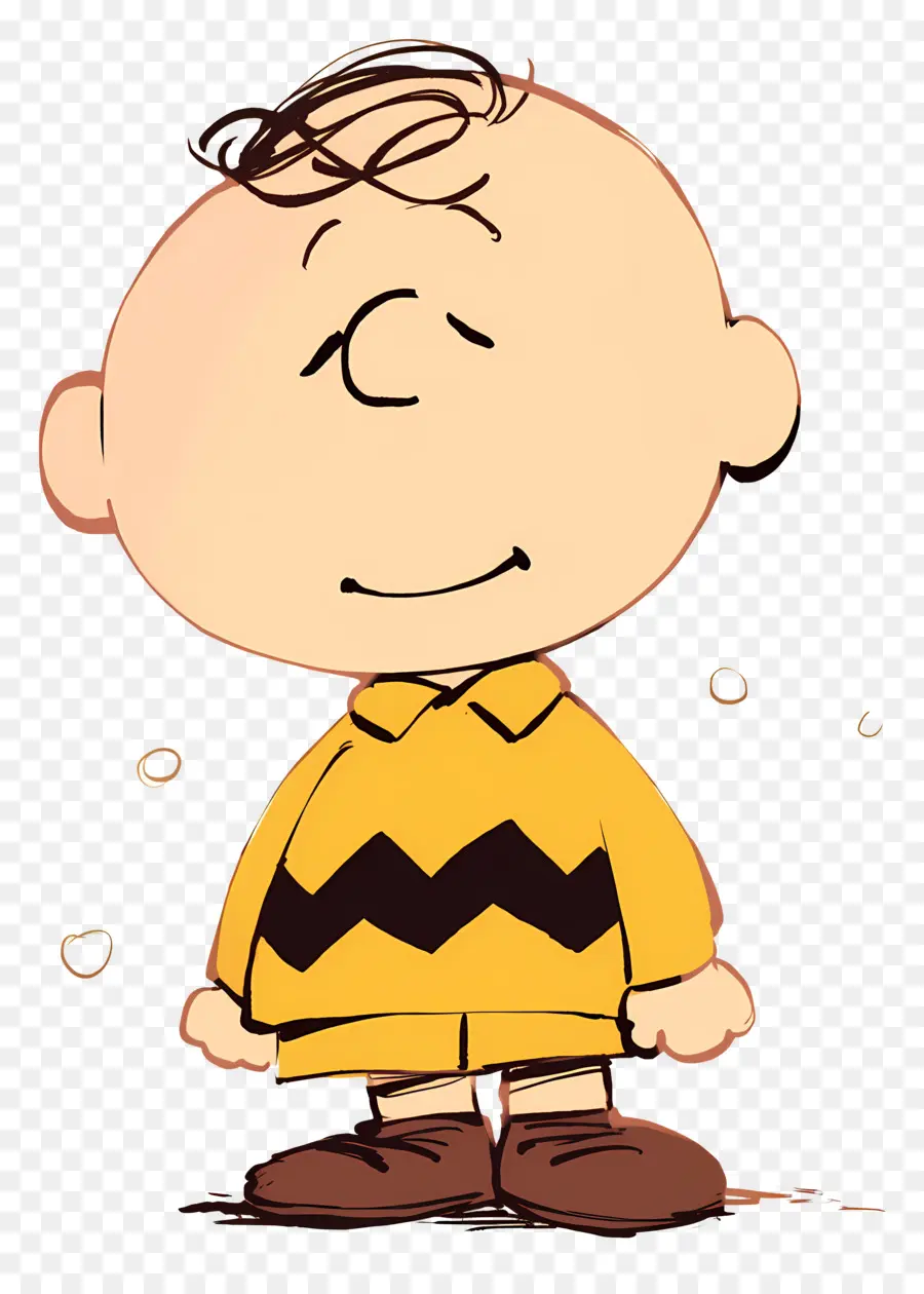 Charlie Brown，Sarı Gömlekli çizgi Film çocuğu PNG