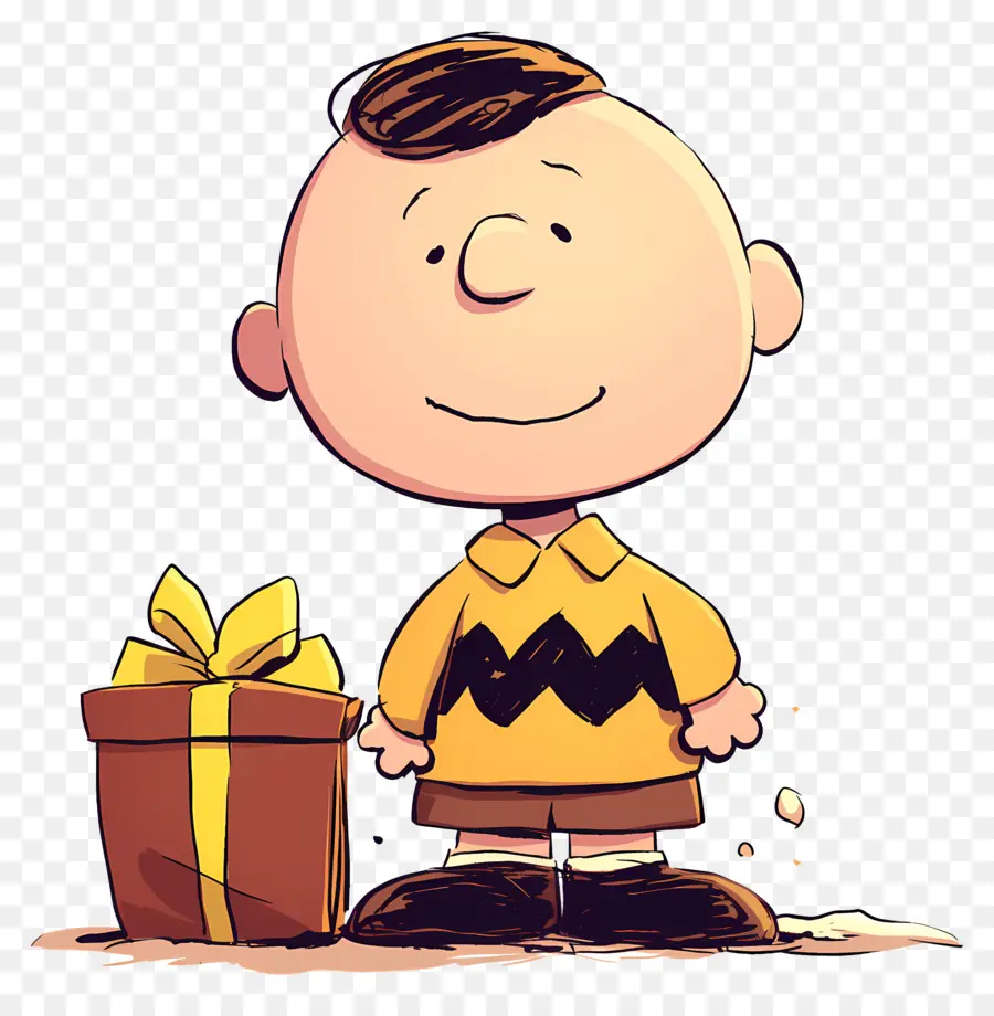 Charlie Brown，Çizgi Film çocuğu Hediye Ile PNG