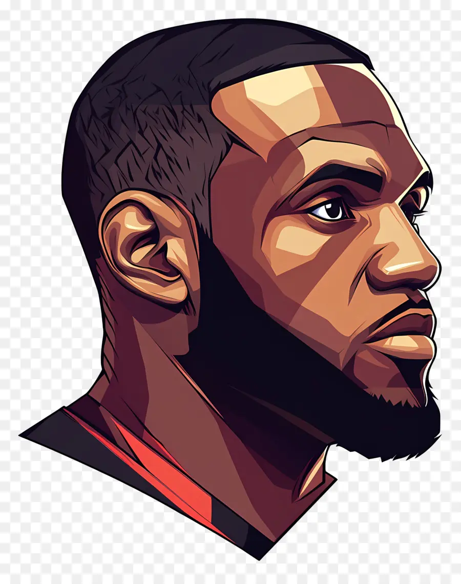 Lebron James，Basketbol Oyuncusu Illüstrasyonu PNG