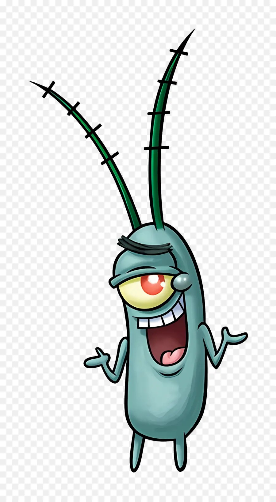 Plankton，Yeşil çizgi Film Plankton PNG