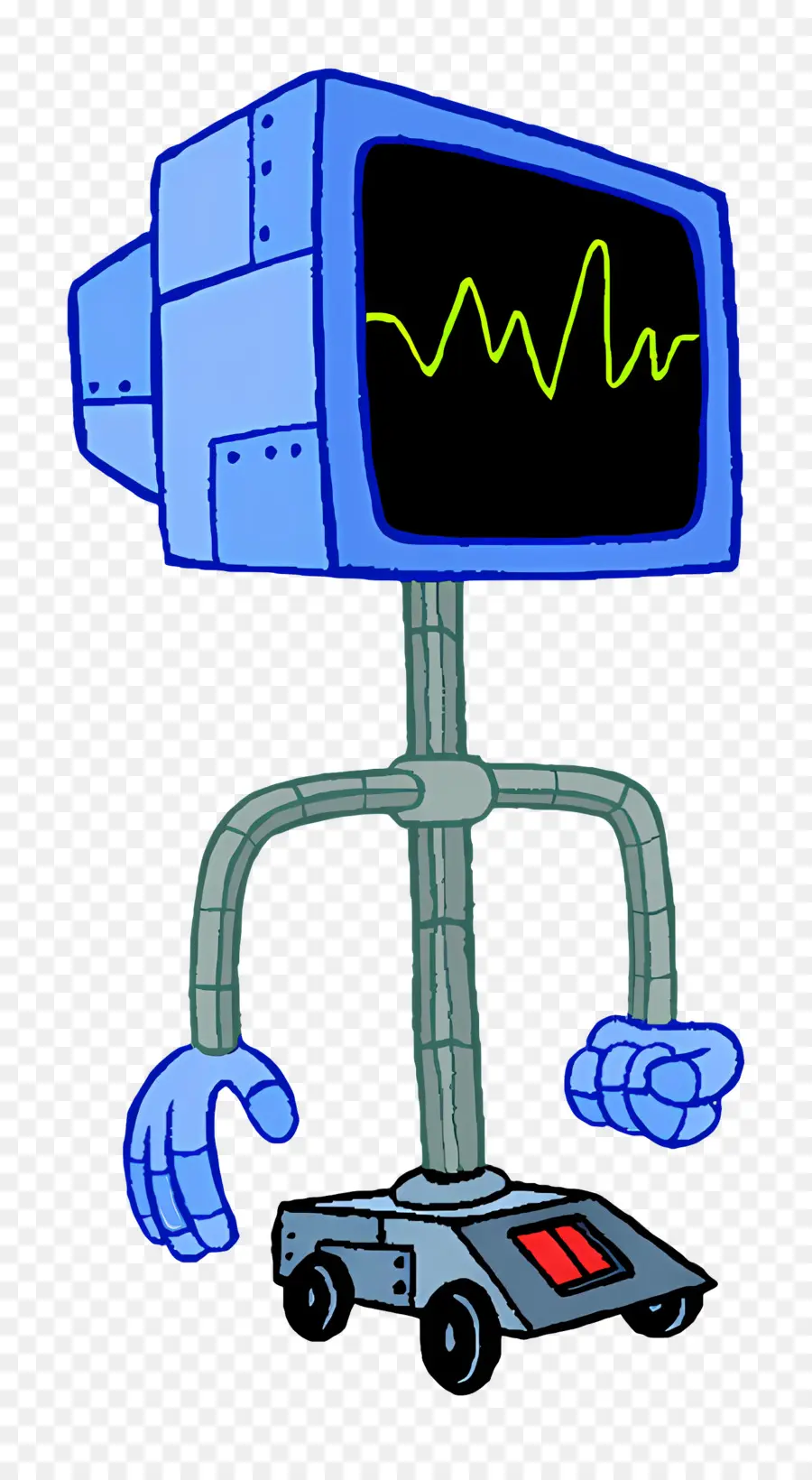 Karen Plankton，Monitör Kafalı Robot PNG