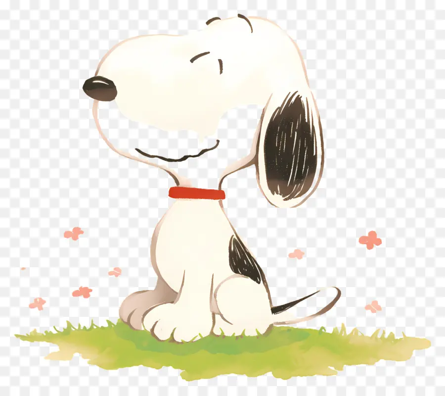 Snoopy'nin Baharı，Kırmızı Bulutlu Snoopy PNG