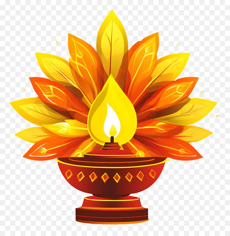 Mutlu Pongal，Yapraklı Lamba PNG