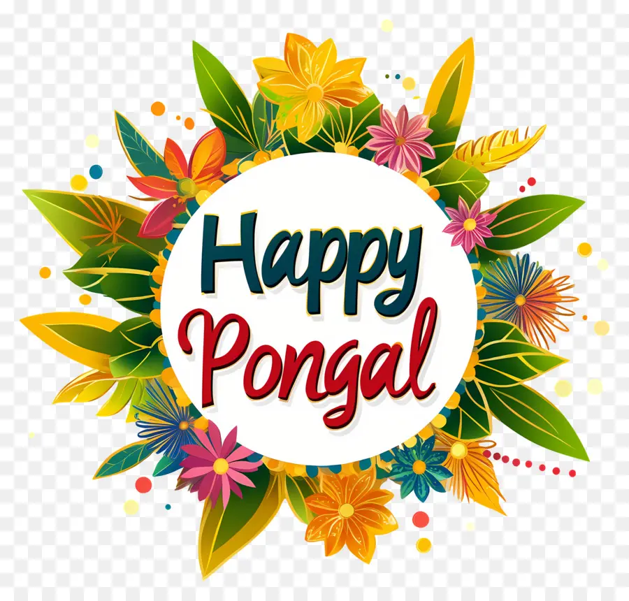 Mutlu Pongal，Çiçek çelengi PNG