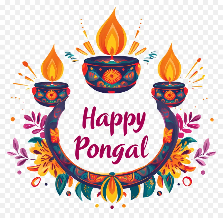 Mutlu Pongal，Dekoratif Lambalar PNG