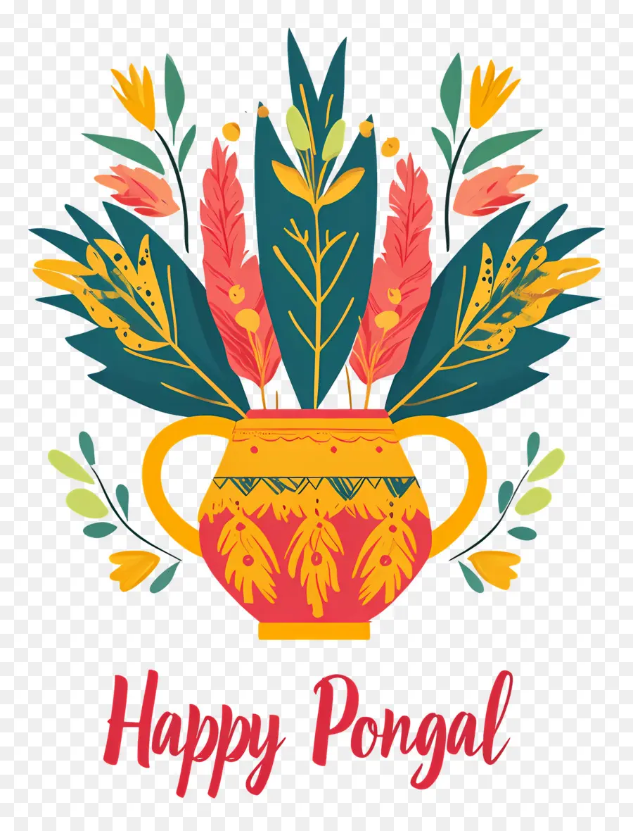 Mutlu Pongal，Dekoratif Vazo PNG