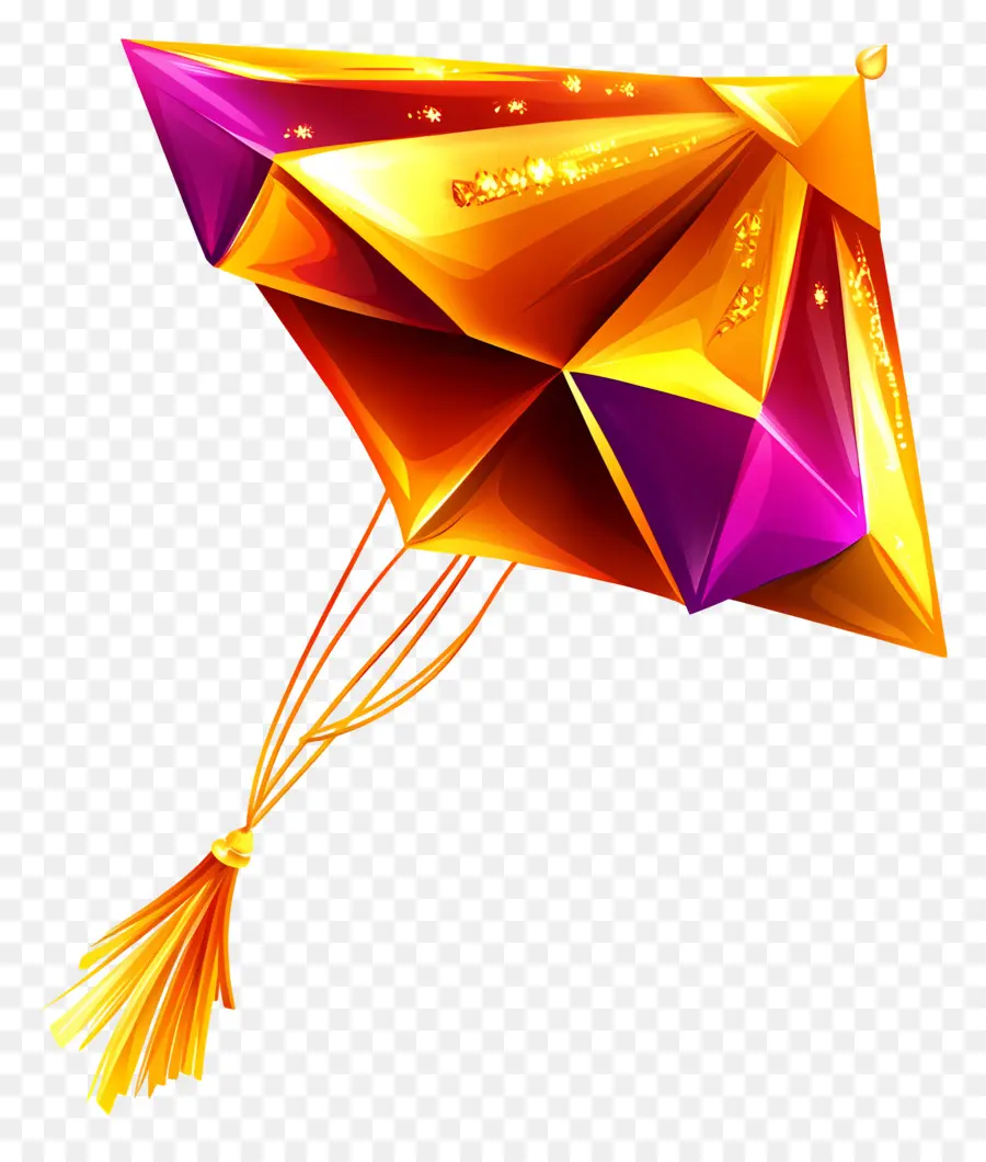 Mutlu Makar Sankranti，Renkli Uçurtma PNG