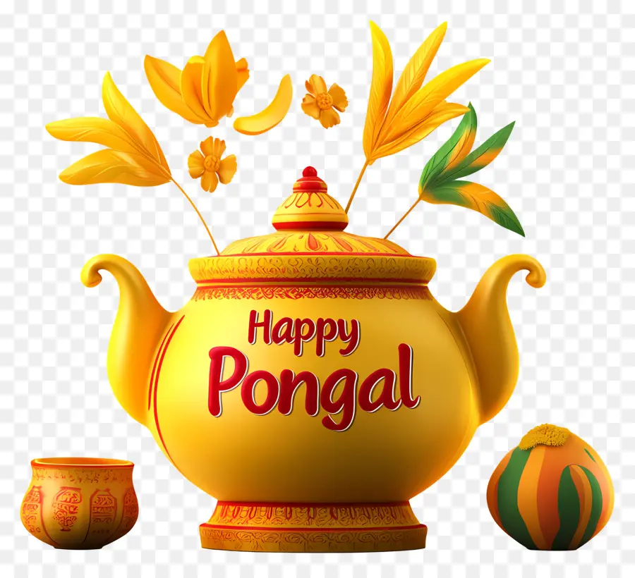 Mutlu Pongal，Sarı Saksı PNG