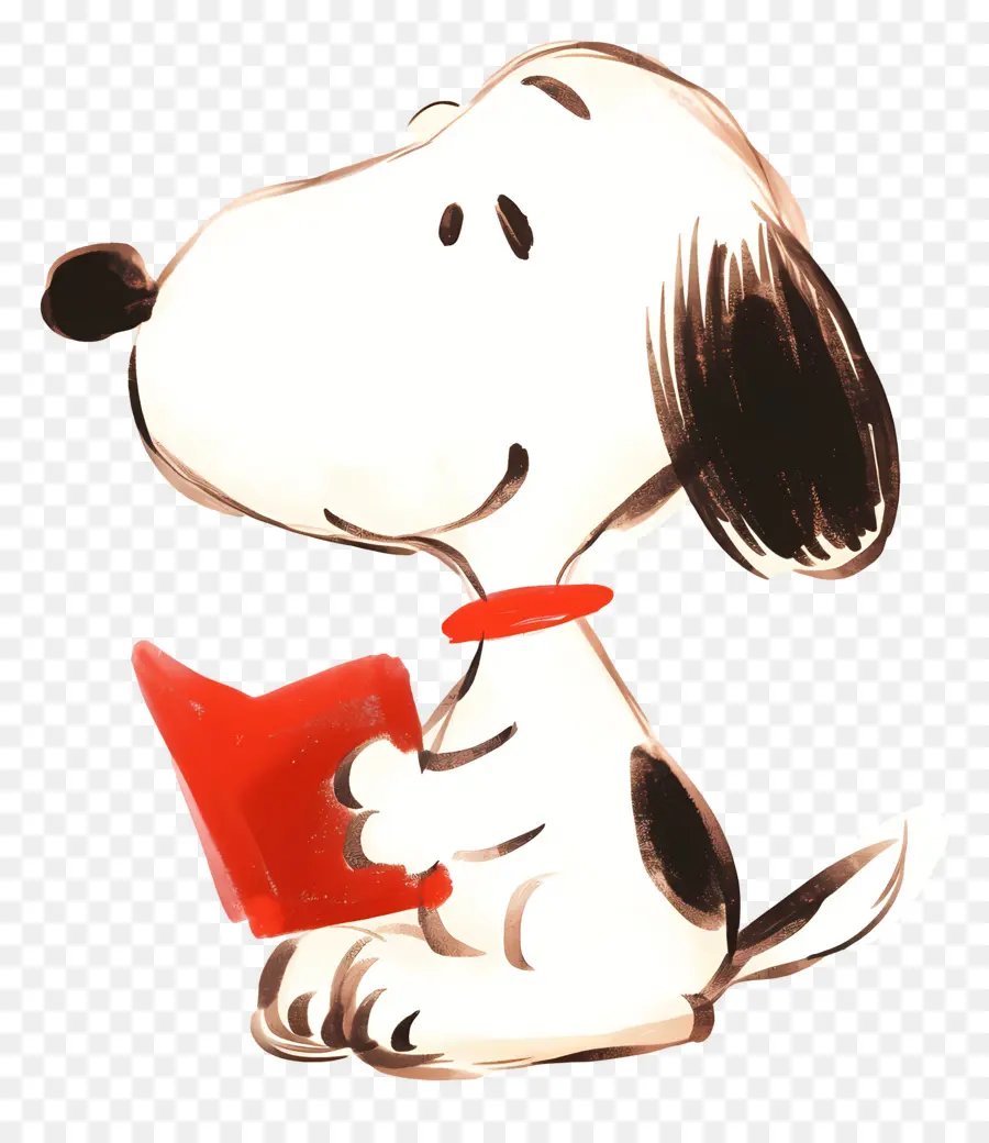 Snoopy'nin Okuma Kitabı，Kitaplı Köpek PNG