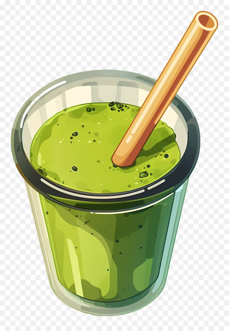 Matcha Sütlü Çay，Yeşil Smoothie PNG