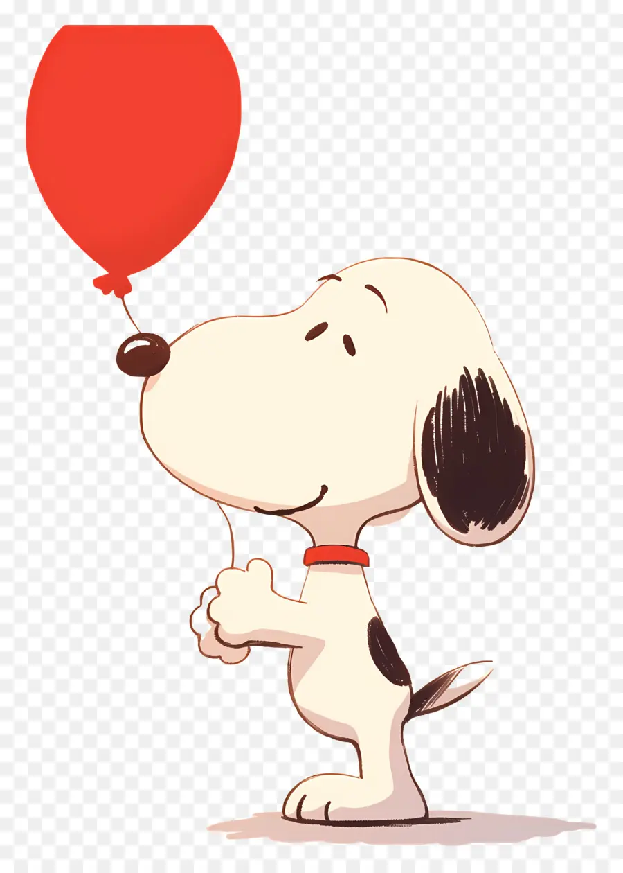 Snoopy Balon Tutuyor，Balonlu Karikatür Köpek PNG