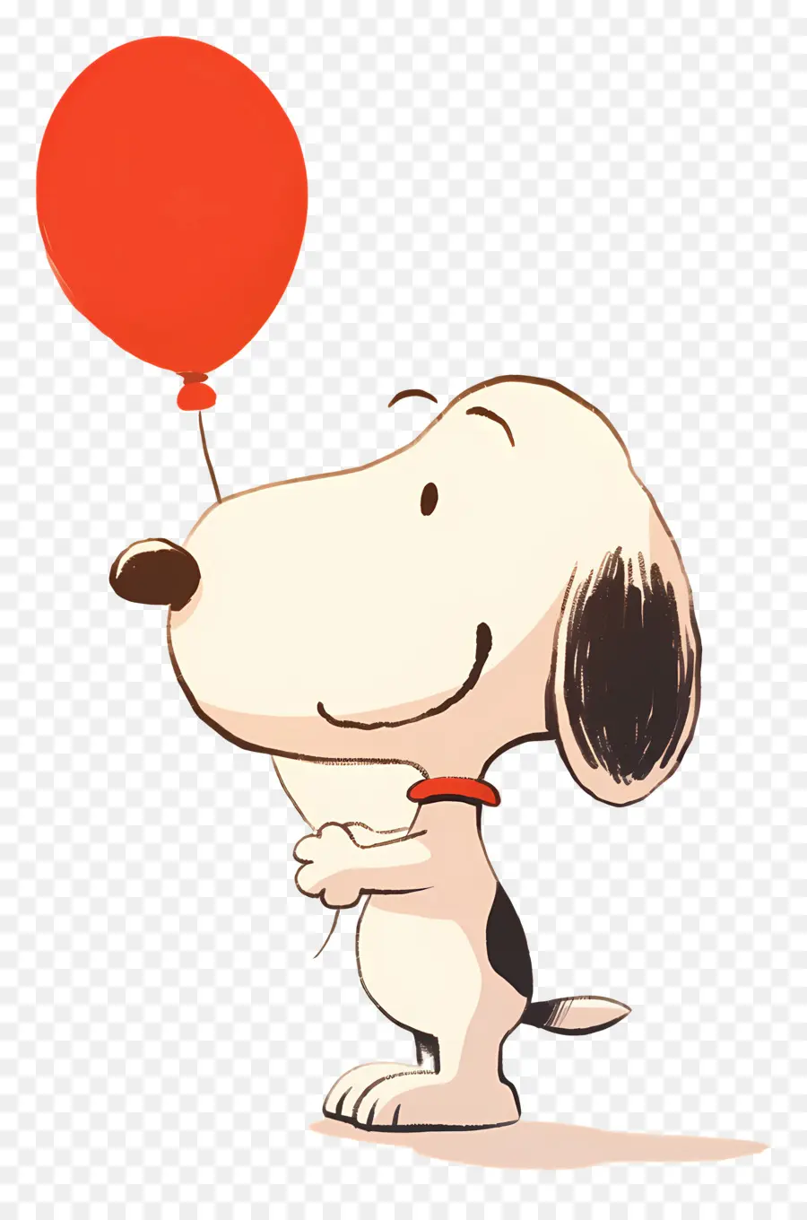 Snoopy Balon Tutuyor，Balonlu Karikatür Köpek PNG