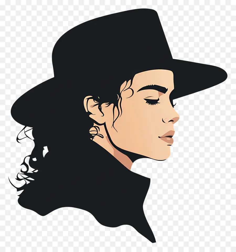 Michael Jackson，Şapkalı Profil PNG