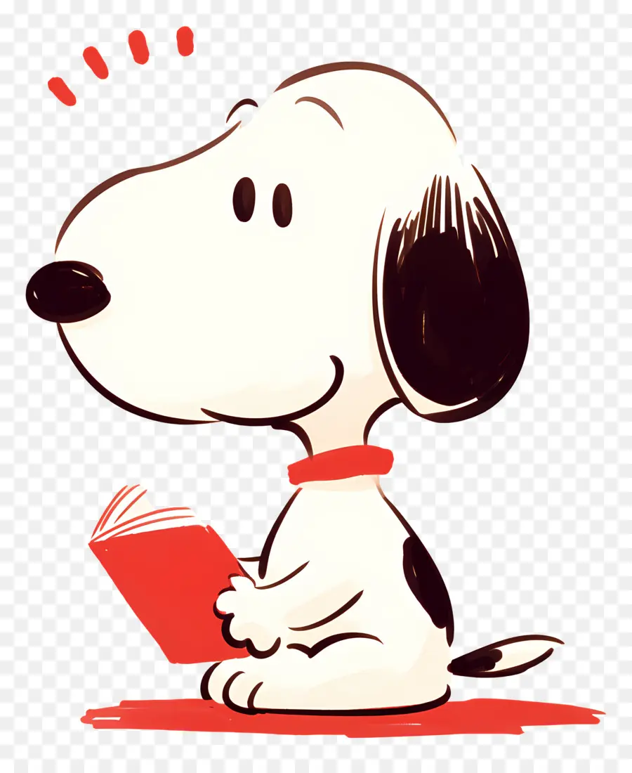 Snoopy'nin Okuma Kitabı，Kitaplı Köpek PNG