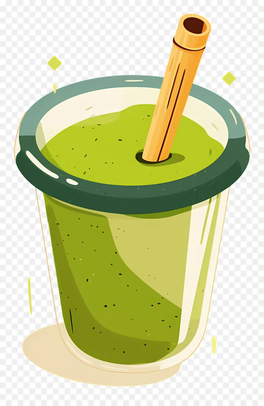 Matcha Sütlü Çay，Yeşil Smoothie PNG