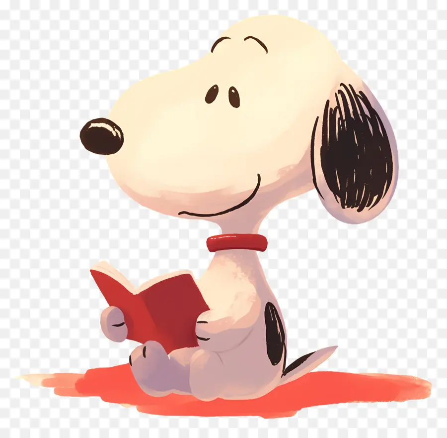 Snoopy'nin Okuma Kitabı，Kitaplı Köpek PNG