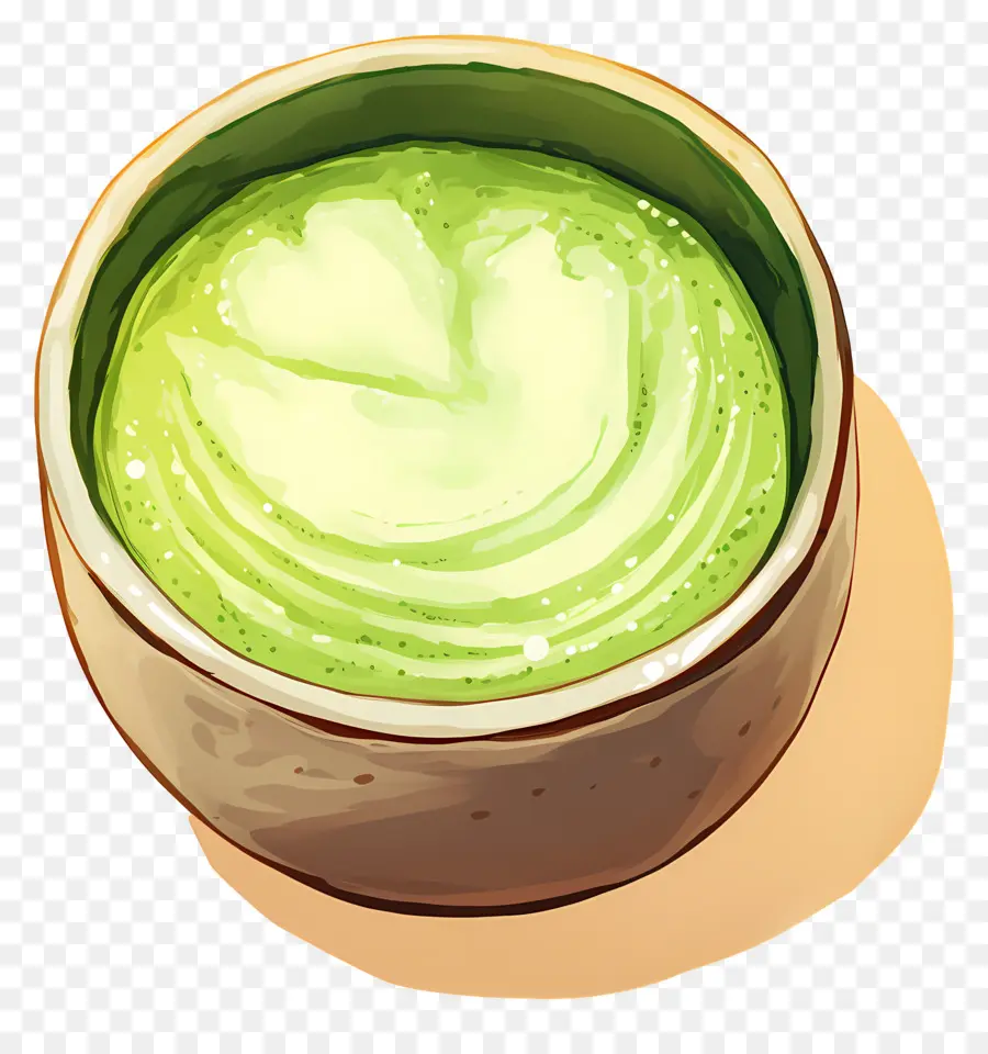 Matcha Sütlü Çay，Yeşil Matcha PNG