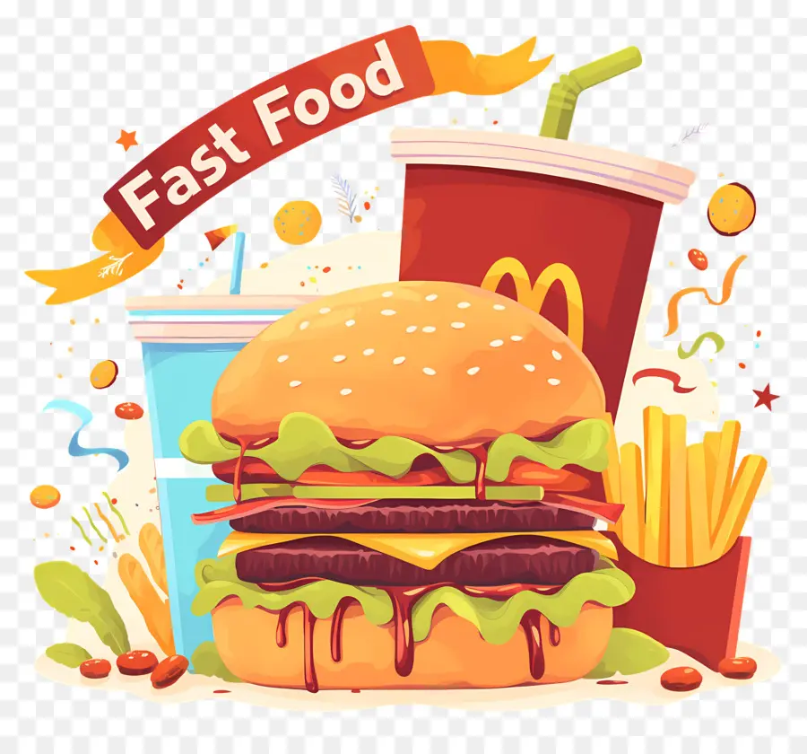 Ulusal Fast Food Günü，Burger Ve Patates Kızartması PNG