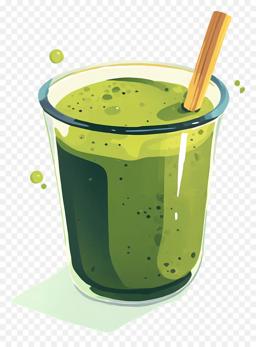 Matcha Sütlü Çay，Yeşil Smoothie PNG