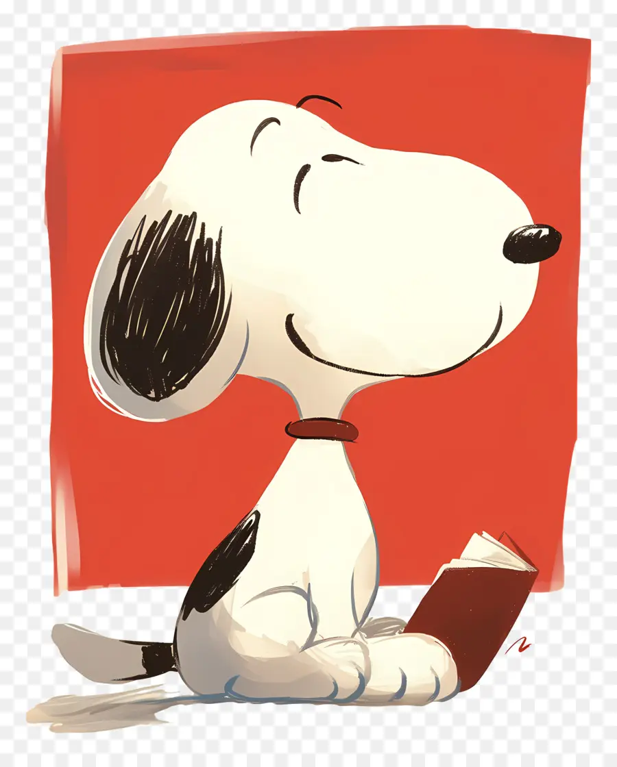 Snoopy'nin Okuma Kitabı，Kitap Ile Karikatür Köpek PNG