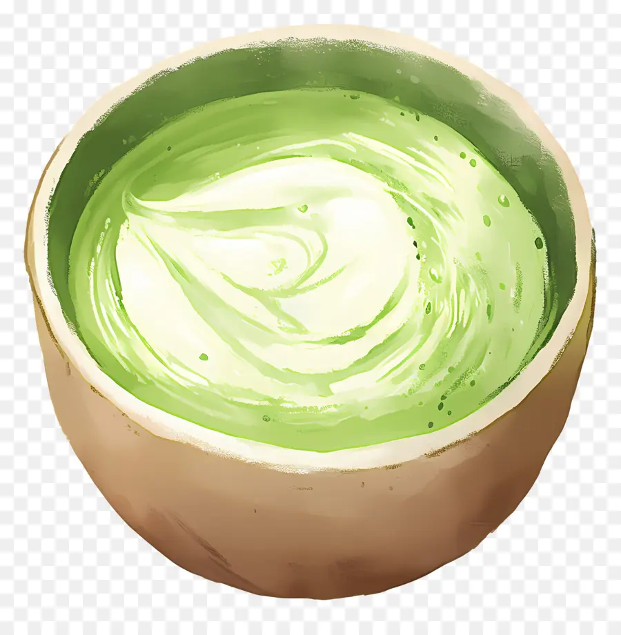 Matcha Sütlü Çay，Yeşil Matcha PNG