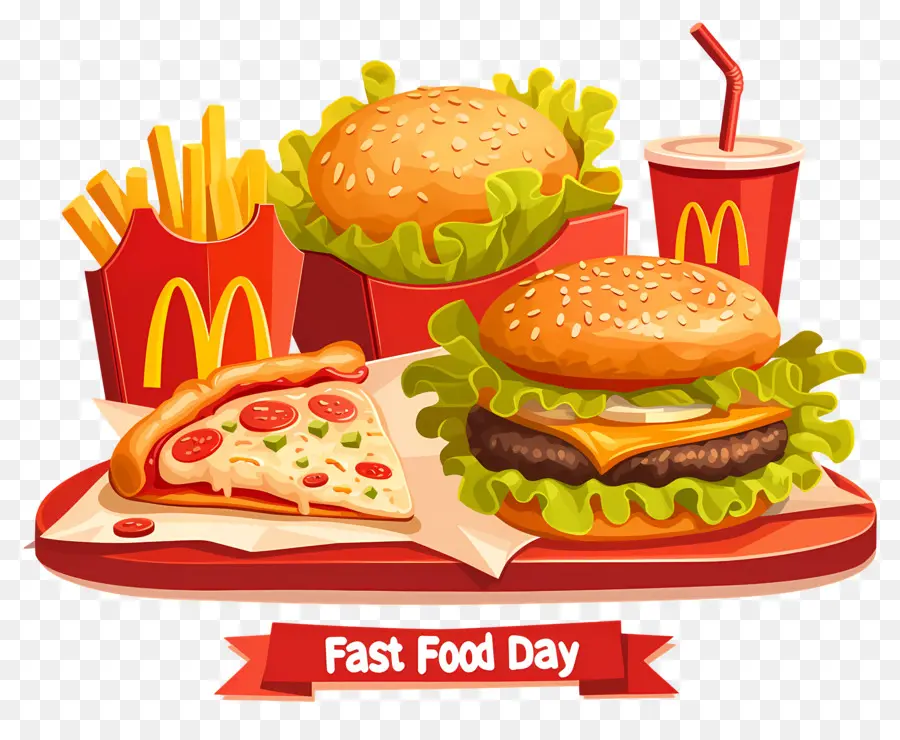 Ulusal Fast Food Günü，Burger Ve Patates Kızartması PNG