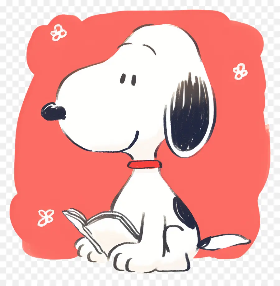 Snoopy'nin Okuma Kitabı，Kitaplı Köpek PNG