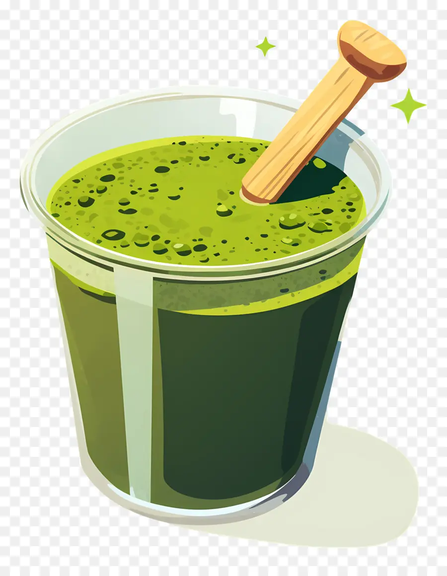 Matcha Sütlü Çay，Yeşil Smoothie PNG