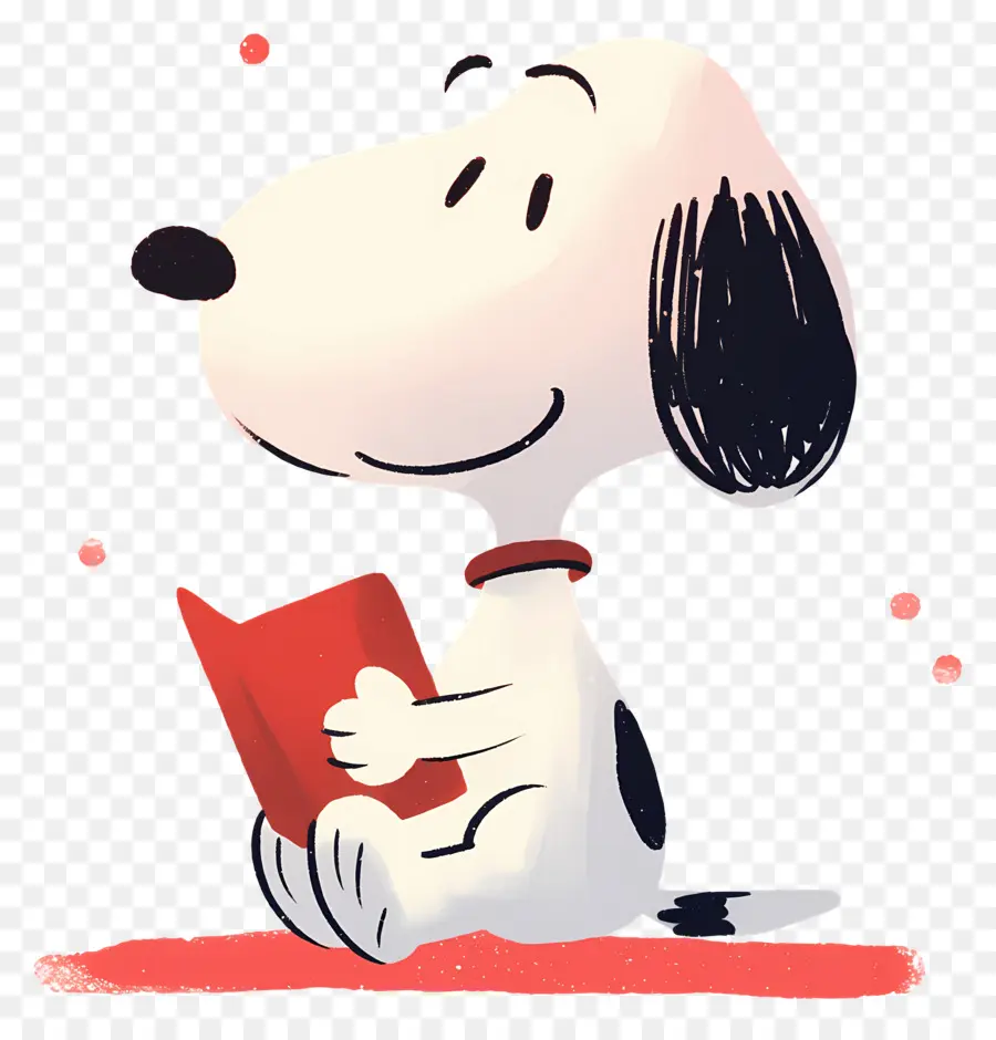 Snoopy'nin Okuma Kitabı，Kitaplı Köpek PNG