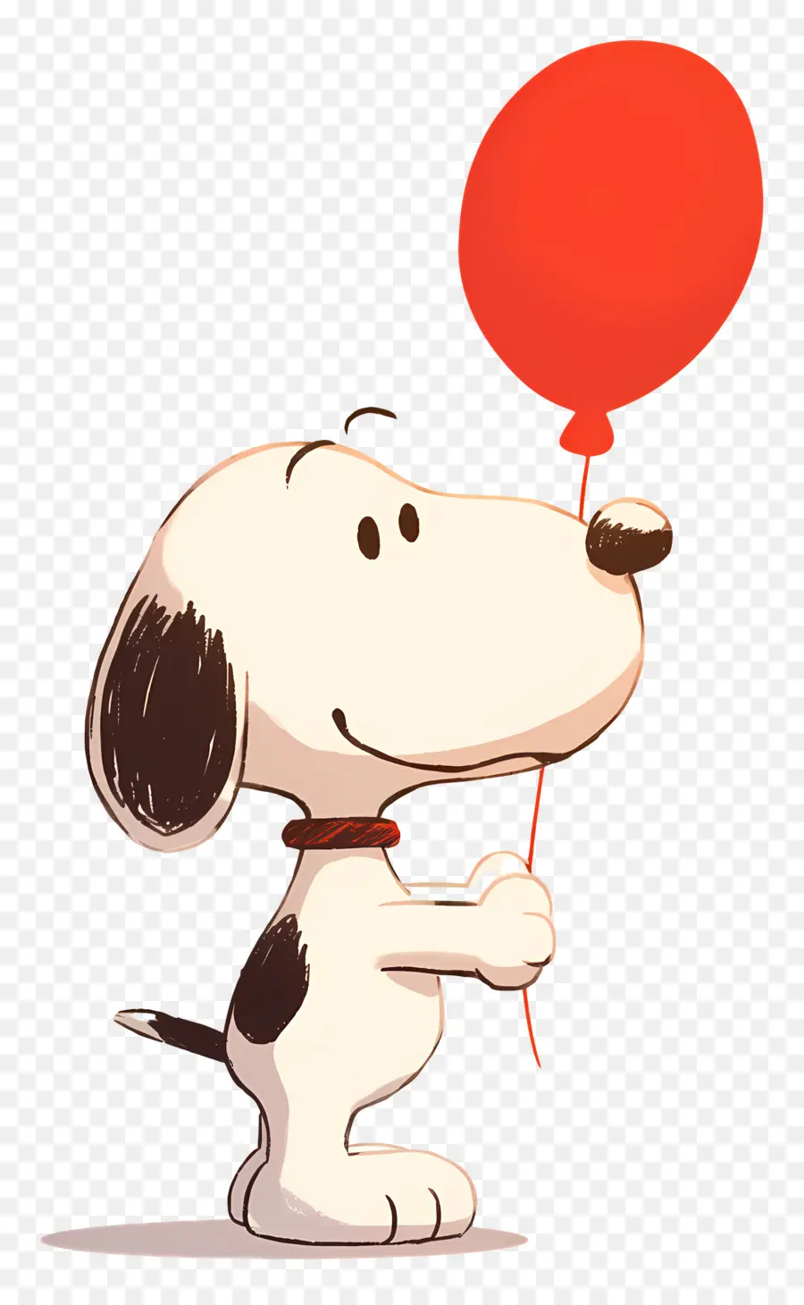 Snoopy Balon Tutuyor，Balonlu Karikatür Köpek PNG