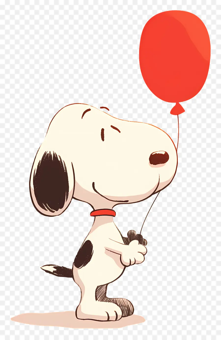 Snoopy Balon Tutuyor，Balonlu Karikatür Köpek PNG