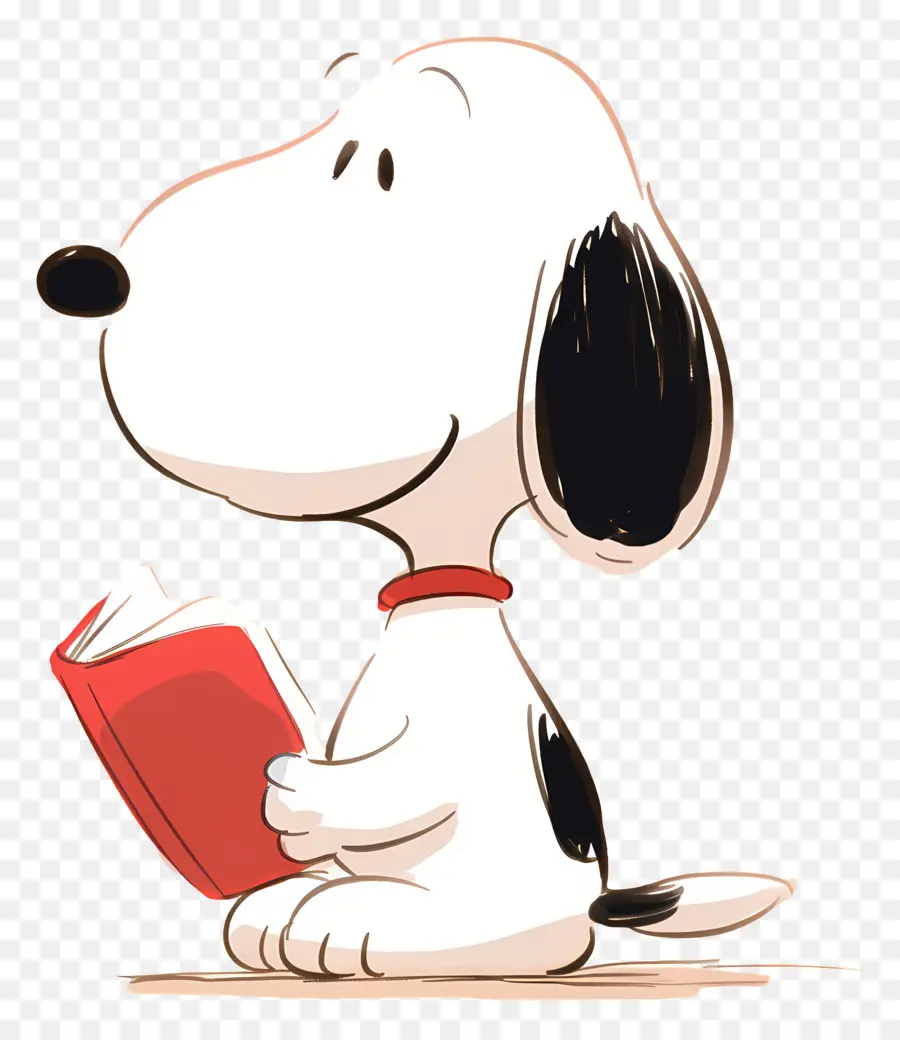 Snoopy'nin Okuma Kitabı，Kitaplı Köpek PNG