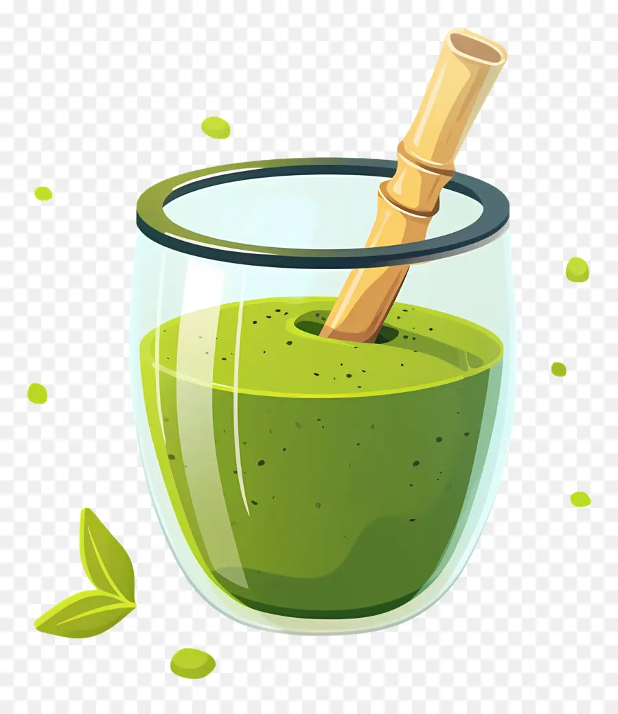 Matcha Sütlü Çay，Yeşil Smoothie PNG